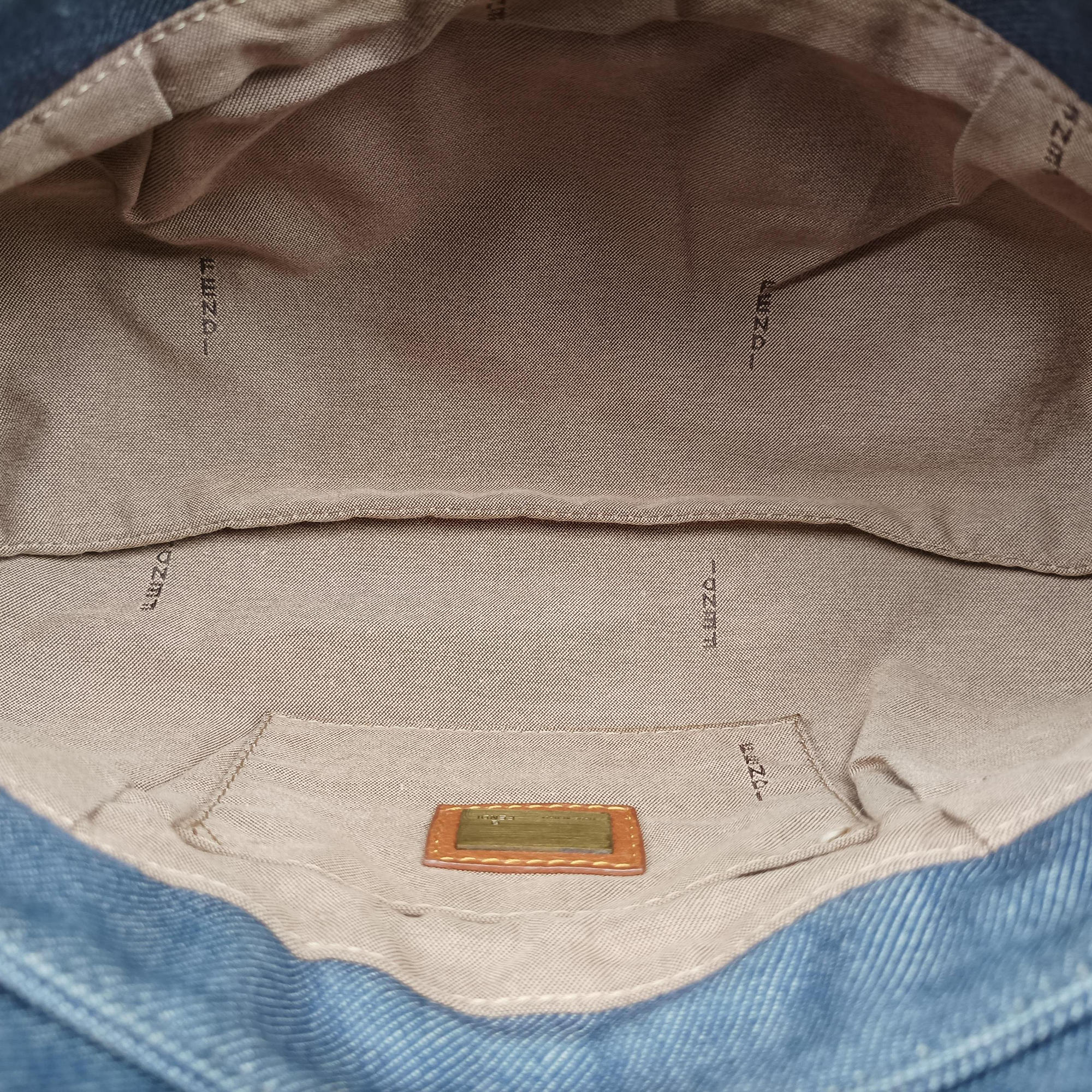 Chef Blue Denim ×Brown Trim Denim CanvasxCalfskin Lot number unknownシェフ ブルーデニム × ブラウン デニムキャンバス × カーフレザー 製番不明