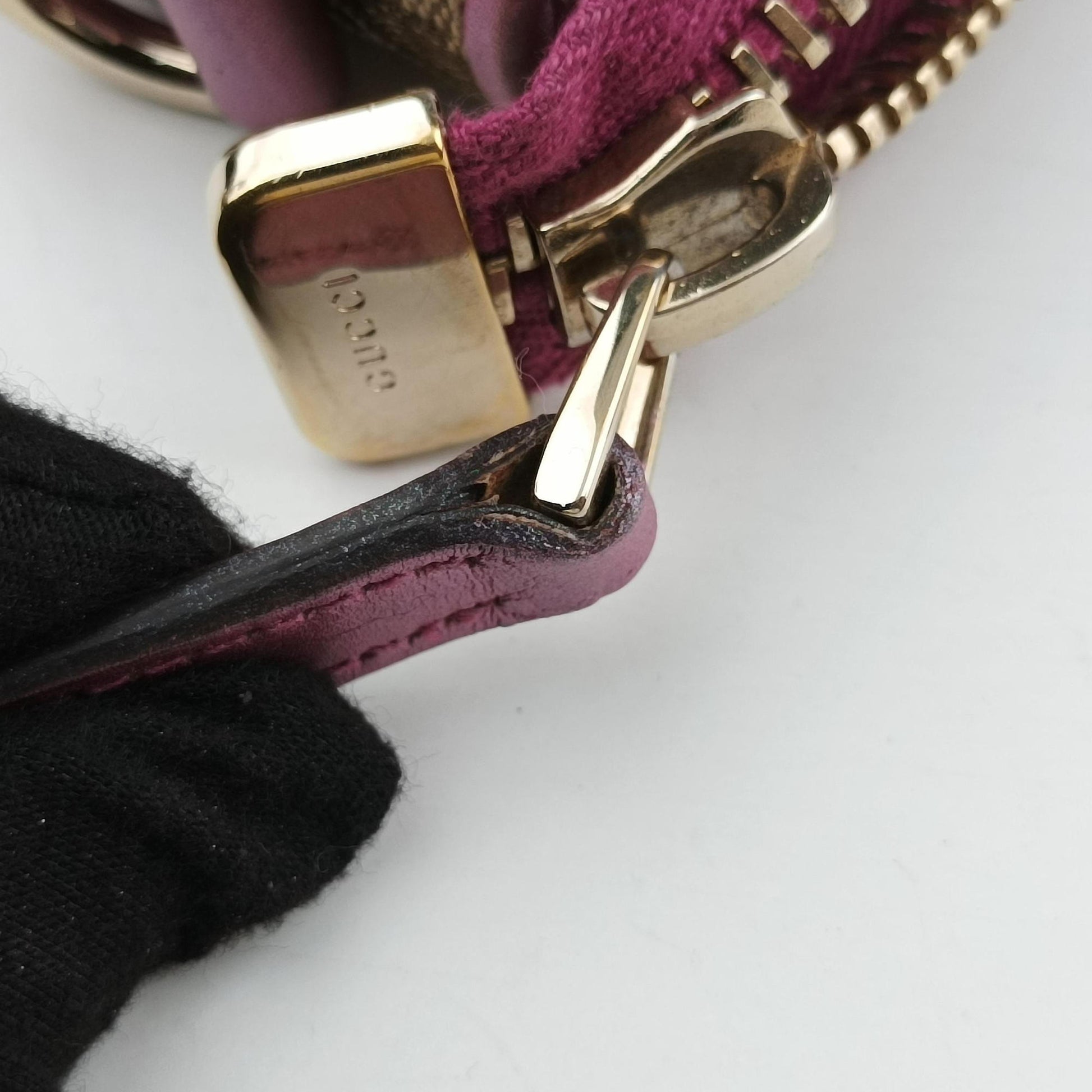 Guccissima Heart Bit Beige × Pink Canvas×Leather 269957 H011347766グッチシマ ハートビット ベージュ×ピンク キャンバス×レザー 269957 H011347766