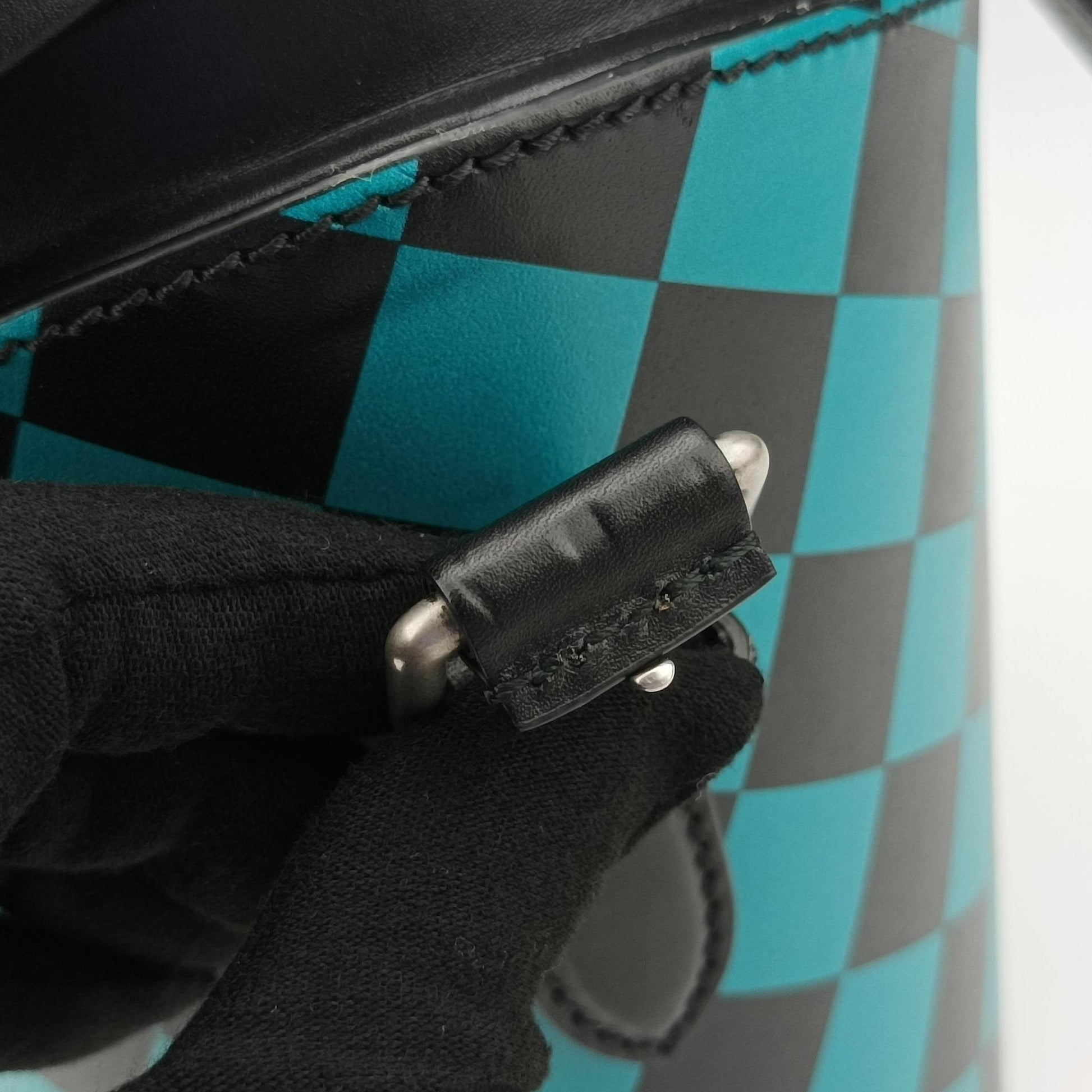 Printed bucket Black × blue × pink × green Leather 675882 I3023790プリント バケット ブラック × ブルー × ピンク × グリーン レザー 675882 I3023790