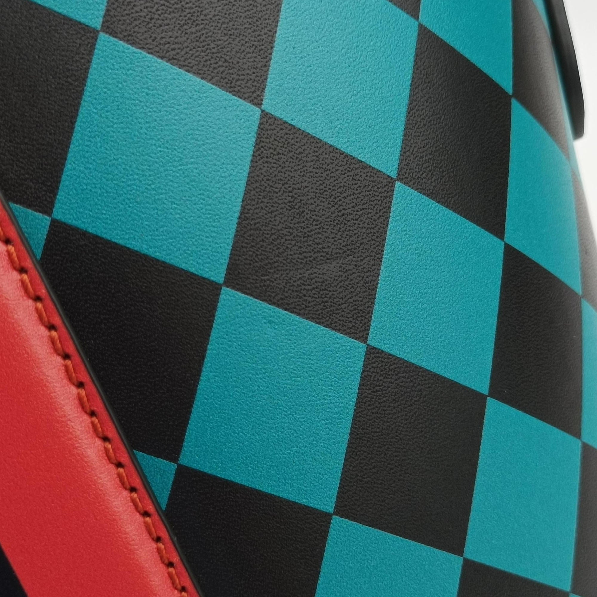 Printed bucket Black × blue × pink × green Leather 675882 I3023790プリント バケット ブラック × ブルー × ピンク × グリーン レザー 675882 I3023790