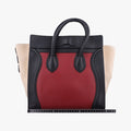 Luggage Mini Shopper Beige×Bordeaux×Black Suede × leather S-SA-0182 S-MM-0192ラゲージミニショッパー ベージュ×ボルドー×ブラック スエード×レザー S-SA-0182 S-MM-0192