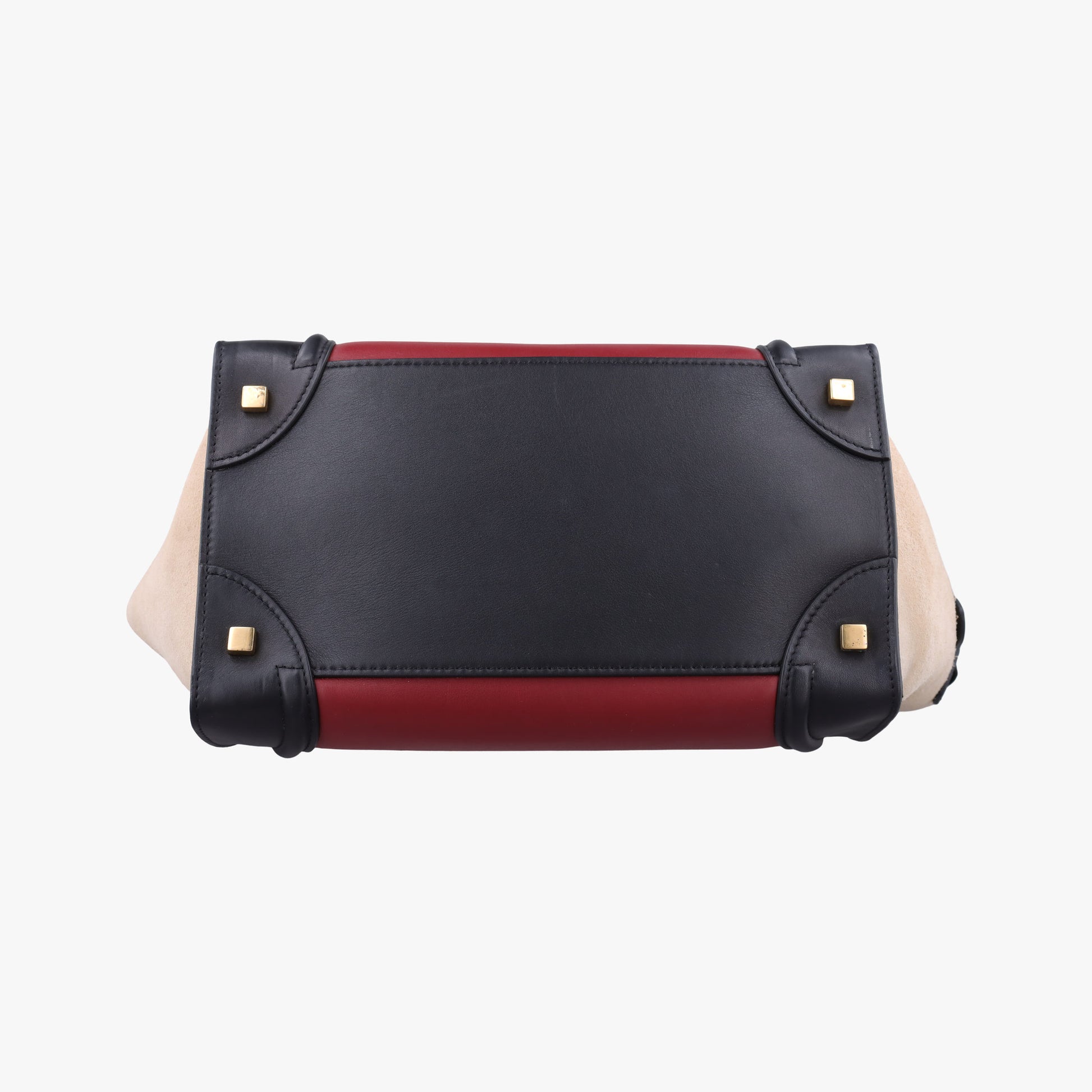 Luggage Mini Shopper Beige×Bordeaux×Black Suede × leather S-SA-0182 S-MM-0192ラゲージミニショッパー ベージュ×ボルドー×ブラック スエード×レザー S-SA-0182 S-MM-0192