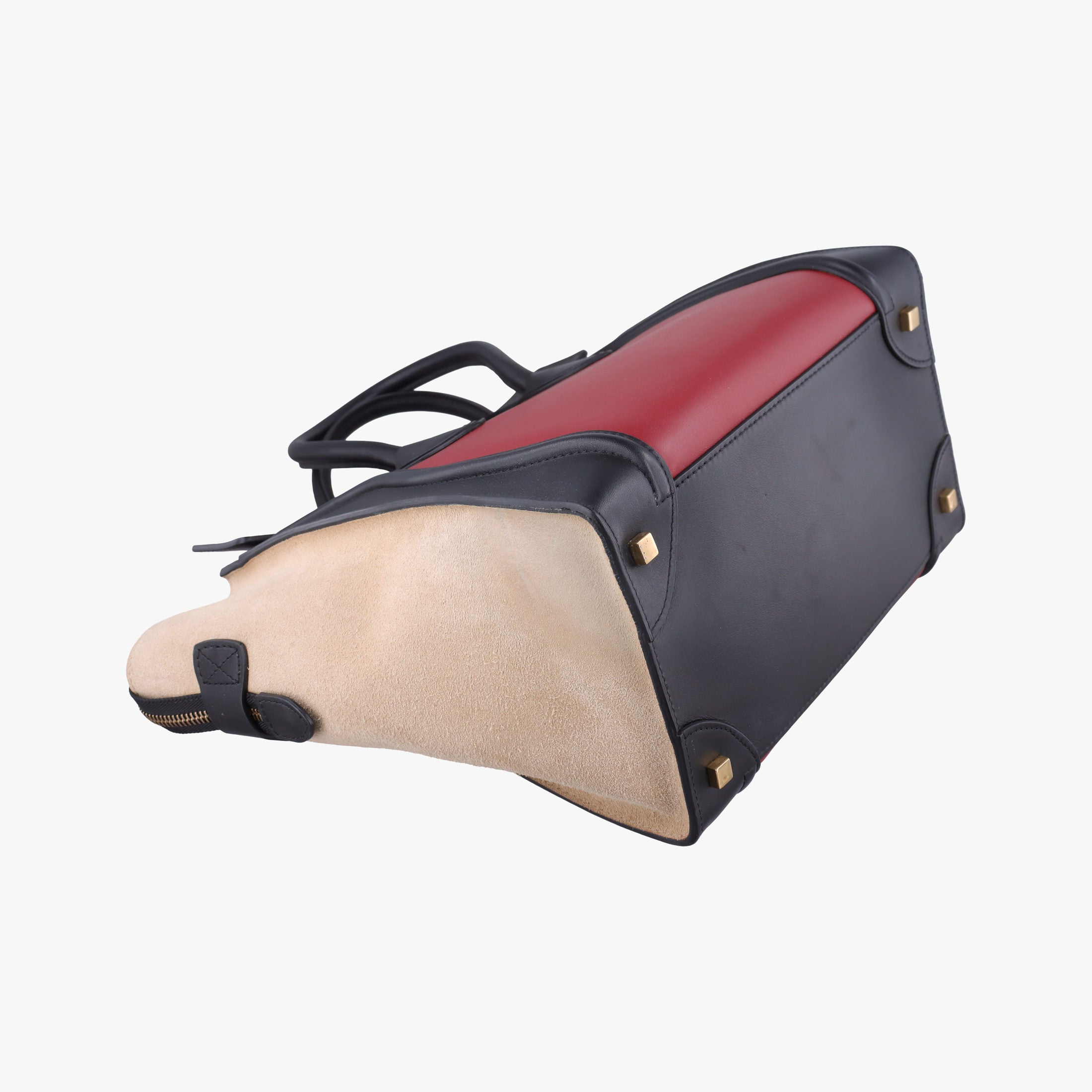 Luggage Mini Shopper Beige×Bordeaux×Black Suede × leather S-SA-0182 S-MM-0192ラゲージミニショッパー ベージュ×ボルドー×ブラック スエード×レザー S-SA-0182 S-MM-0192