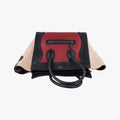 Luggage Mini Shopper Beige×Bordeaux×Black Suede × leather S-SA-0182 S-MM-0192ラゲージミニショッパー ベージュ×ボルドー×ブラック スエード×レザー S-SA-0182 S-MM-0192