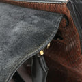 Trapeze Brown × Black Snakeskin × Leather W-GM-0172トラペーズミディアム ブラウン × ブラック スネークスキン × レザー W-GM-0172