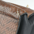 Trapeze Brown × Black Snakeskin × Leather W-GM-0172トラペーズミディアム ブラウン × ブラック スネークスキン × レザー W-GM-0172