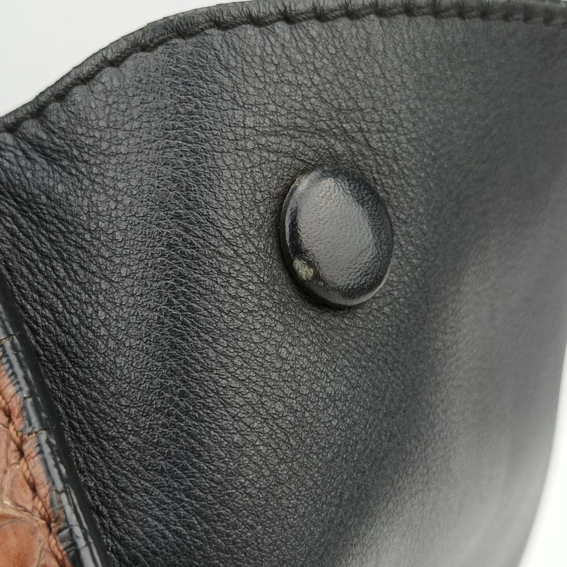 Trapeze Brown × Black Snakeskin × Leather W-GM-0172トラペーズミディアム ブラウン × ブラック スネークスキン × レザー W-GM-0172