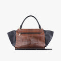 Trapeze Brown × Black Snakeskin × Leather W-GM-0172トラペーズミディアム ブラウン × ブラック スネークスキン × レザー W-GM-0172