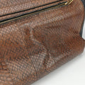 Trapeze Brown × Black Snakeskin × Leather W-GM-0172トラペーズミディアム ブラウン × ブラック スネークスキン × レザー W-GM-0172