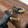 Trapeze Brown × Black Snakeskin × Leather W-GM-0172トラペーズミディアム ブラウン × ブラック スネークスキン × レザー W-GM-0172