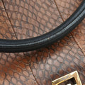 Trapeze Brown × Black Snakeskin × Leather W-GM-0172トラペーズミディアム ブラウン × ブラック スネークスキン × レザー W-GM-0172