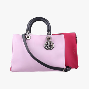 Diorissimo pink×red Leather 09-MA-0174ディオリッシモ ピンク×レッド レザー 09-MA-0174