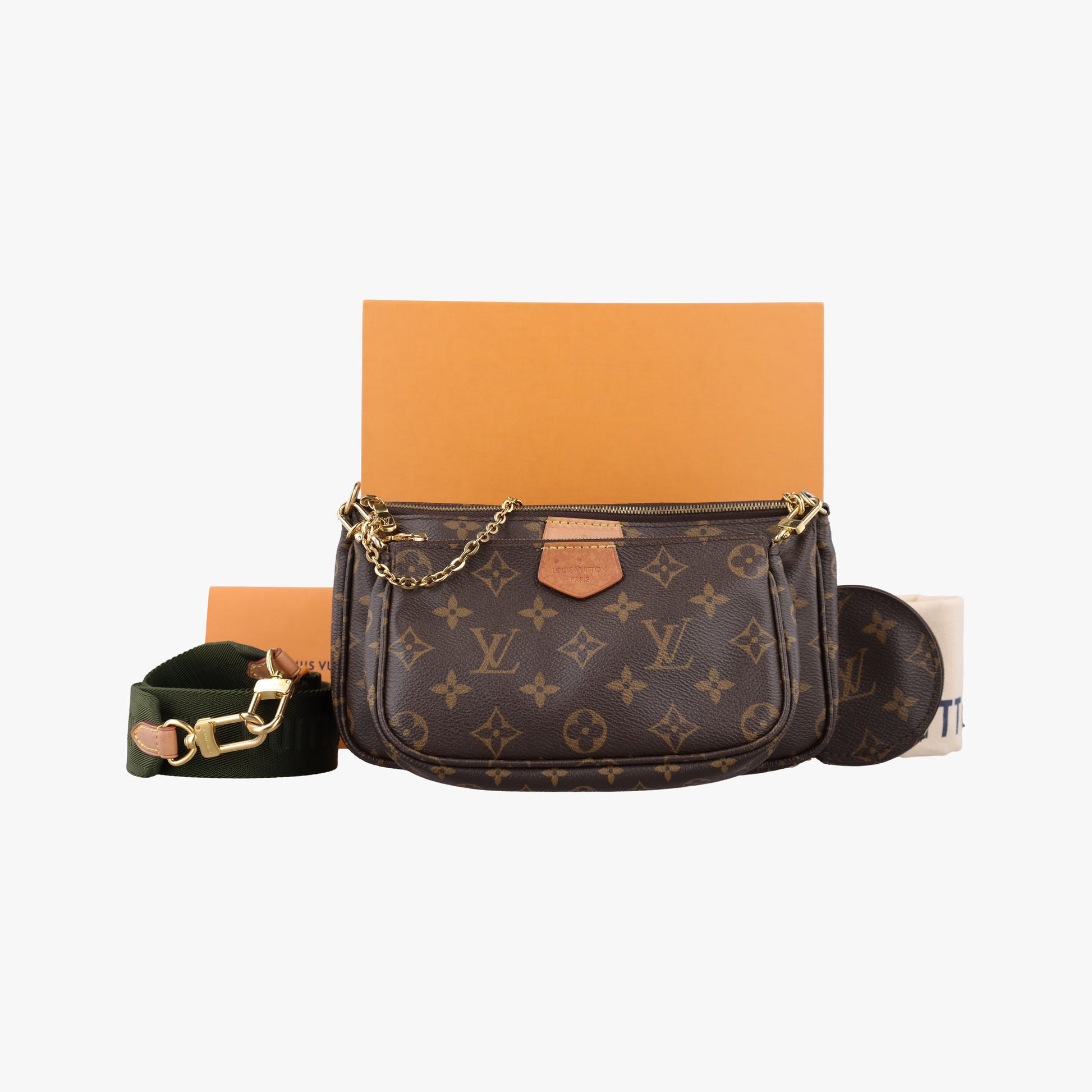 Multi Pochette Accessoir brown×khaki Monogram Canvas M44813 TA4240 IC Chipミュルティ ポシェット アクセソワール モノグラム/ブラウン×カーキ モノグラムキャンバス M44813 TA4240 ICチップ