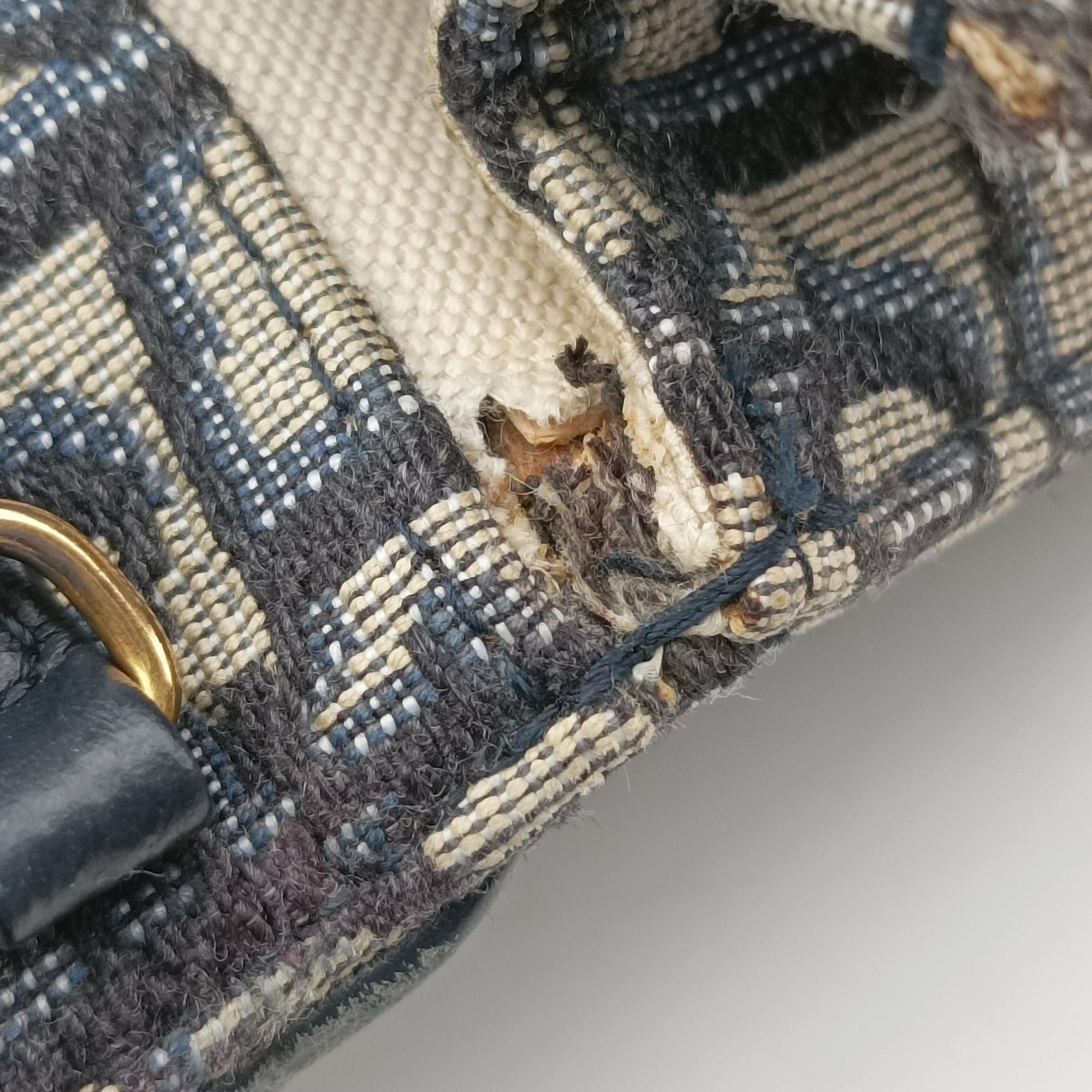 Saddle Navy×Gray jacquard 05-RU-0199サドル ネイビー×グレー ジャガード 05-RU-0199