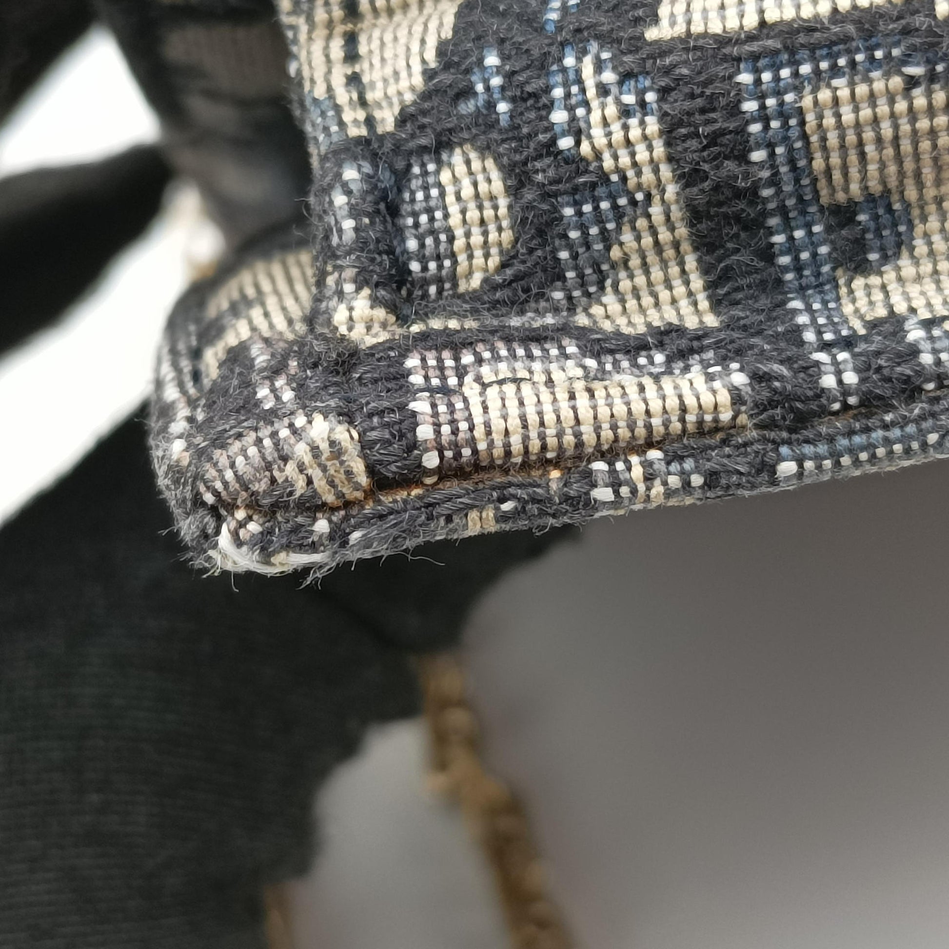 Saddle Navy×Gray jacquard 05-RU-0199サドル ネイビー×グレー ジャガード 05-RU-0199