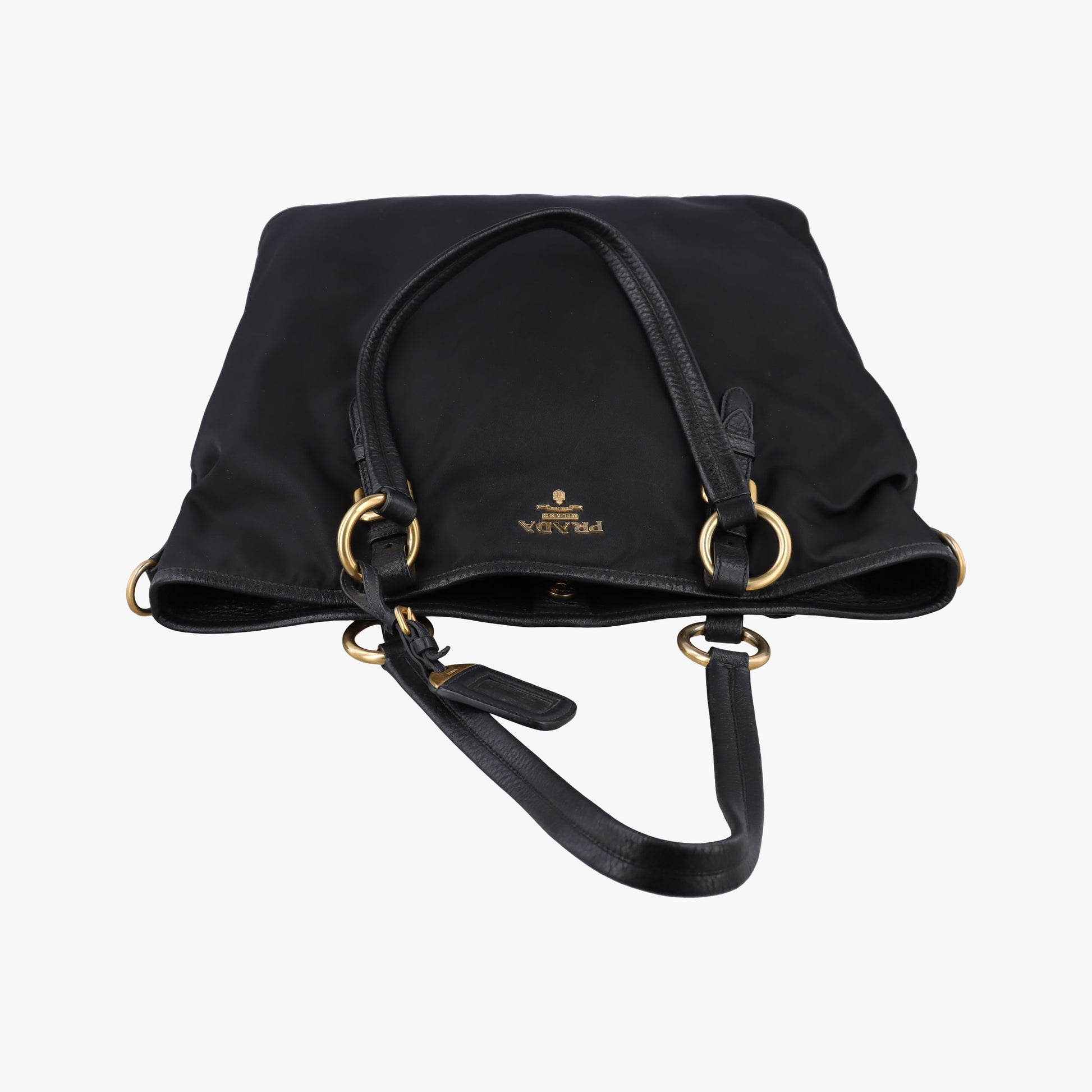 Tessuto Satchel Black nylon × leather BR4997 164テッスート サッチェル ブラック ナイロン×レザー BR4997 164