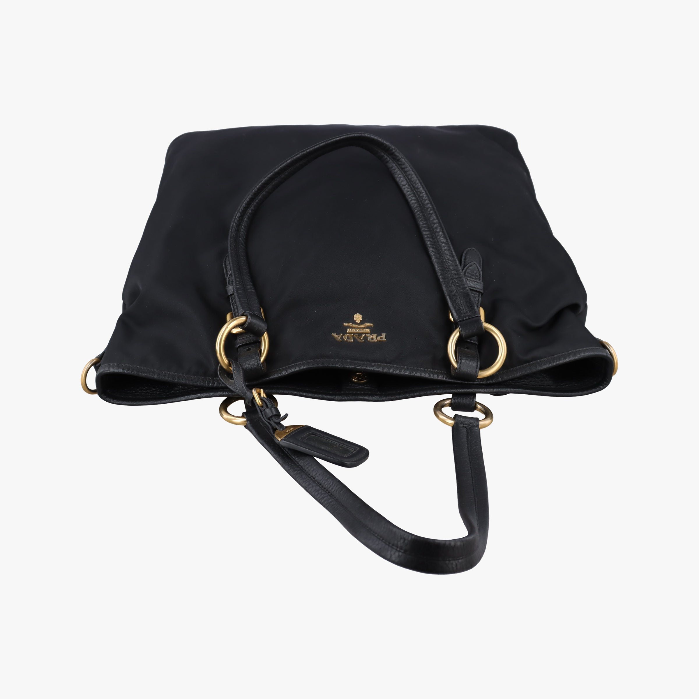 Tessuto Satchel Black nylon × leather BR4997 164テッスート サッチェル ブラック ナイロン×レザー BR4997 164