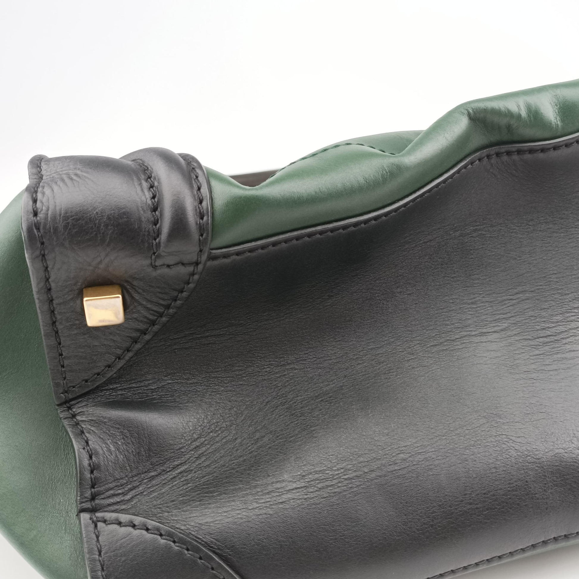 Luggage Mini Shopper Green×black Leather F-AT-0171 F-MM-0181ラゲージミニショッパー グリーン×ブラック レザー F-AT-0171 F-MM-0181