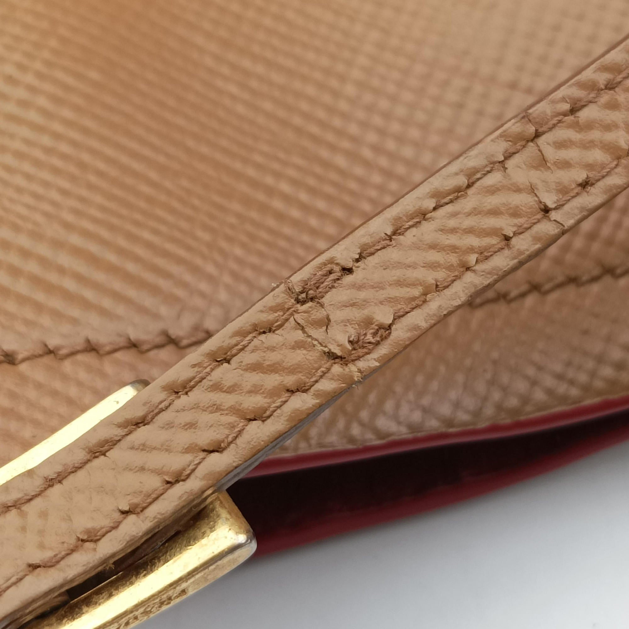 Double Cuir Camel SAFFIANO Leather BN2755 3ダブル キュイール キャメル サフィアーノレザー BN2755 3