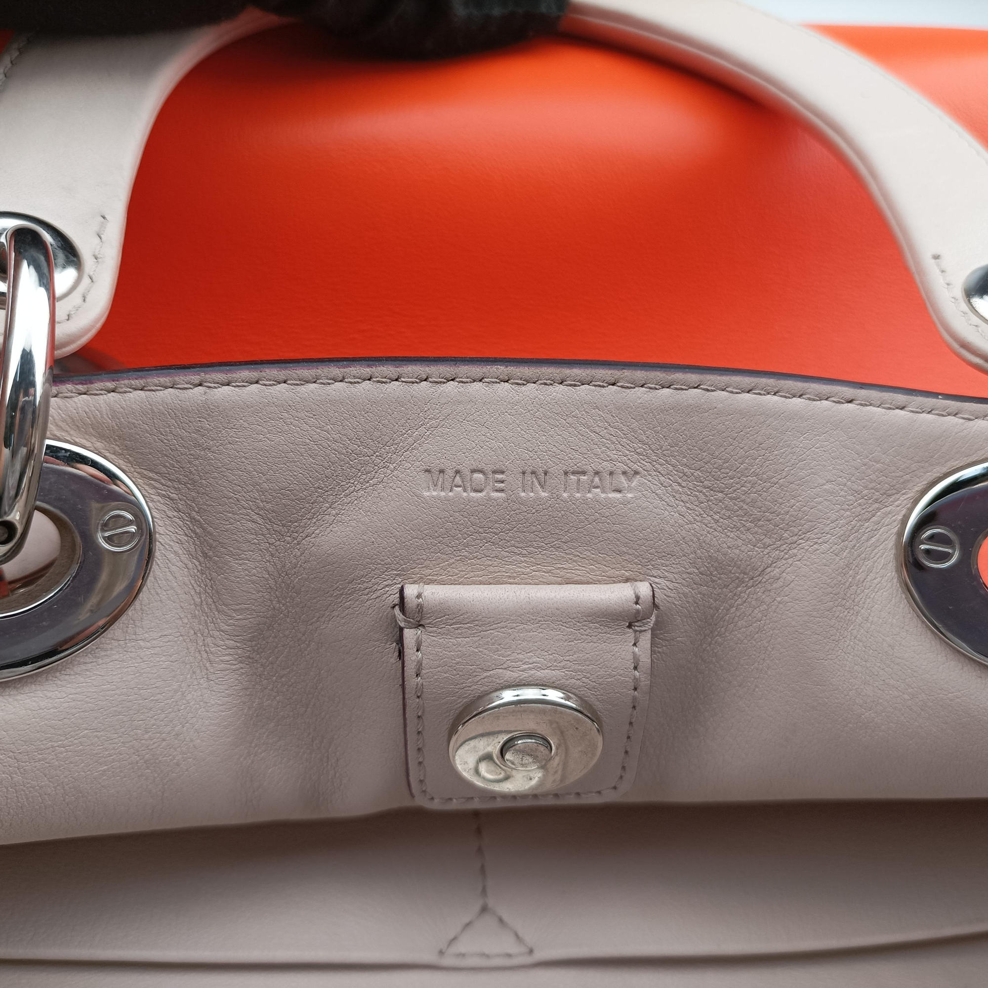 Diorissimo Orange × Multicolor Leather × Snakeskin 09-MA-0124ディオリッシモ オレンジ × マルチカラー レザー × スネークスキン 09-MA-0124