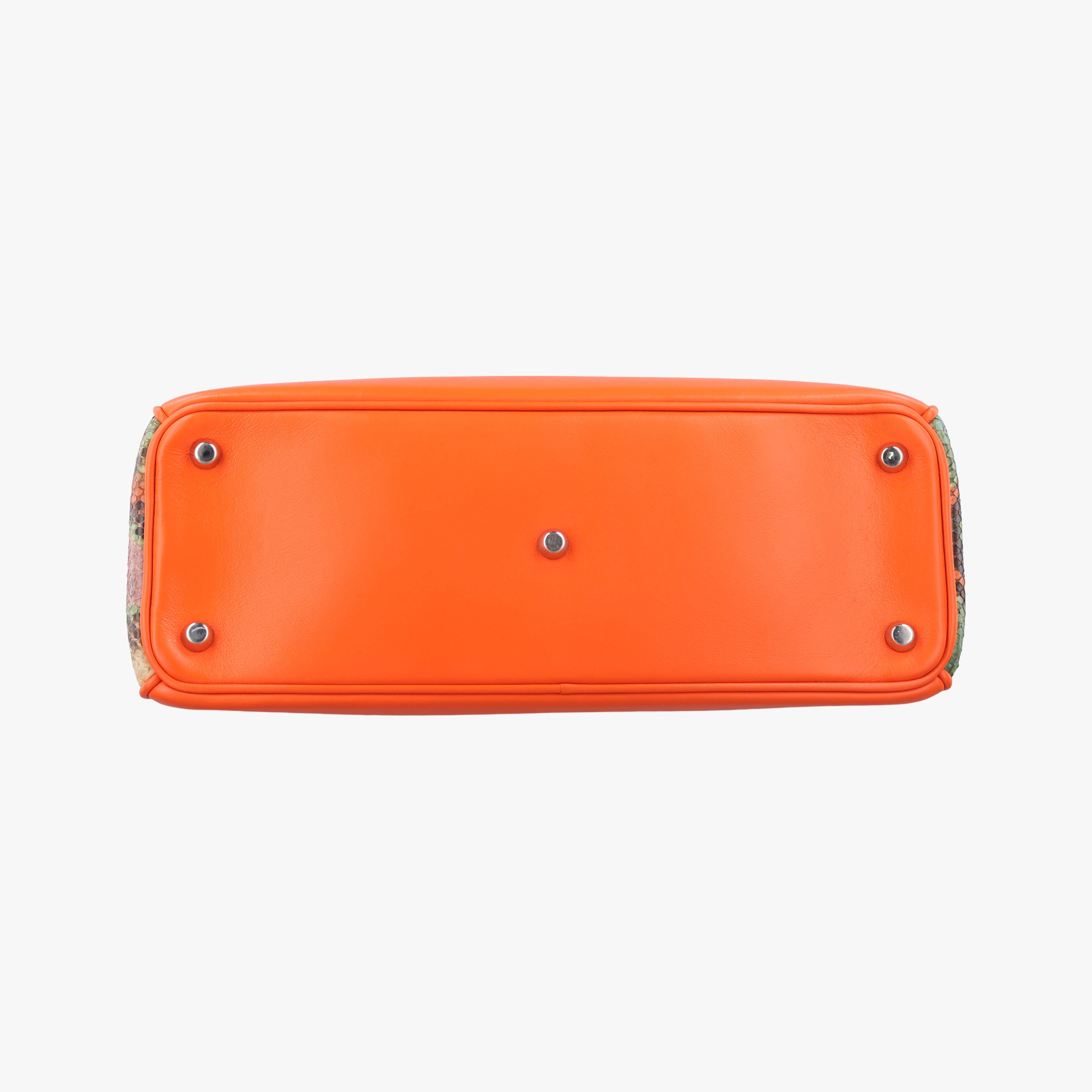 Diorissimo Orange × Multicolor Leather × Snakeskin 09-MA-0124ディオリッシモ オレンジ × マルチカラー レザー × スネークスキン 09-MA-0124
