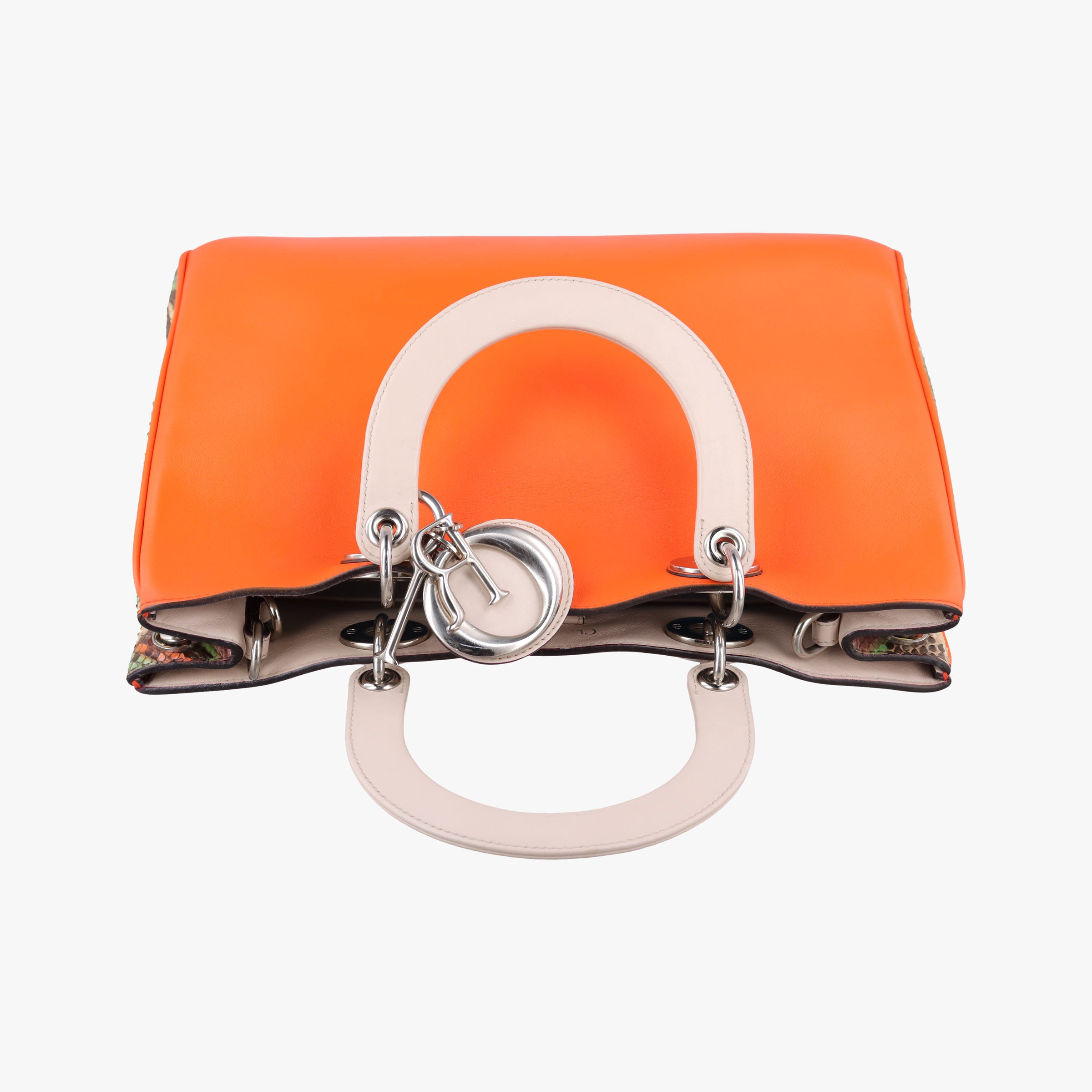 Diorissimo Orange × Multicolor Leather × Snakeskin 09-MA-0124ディオリッシモ オレンジ × マルチカラー レザー × スネークスキン 09-MA-0124