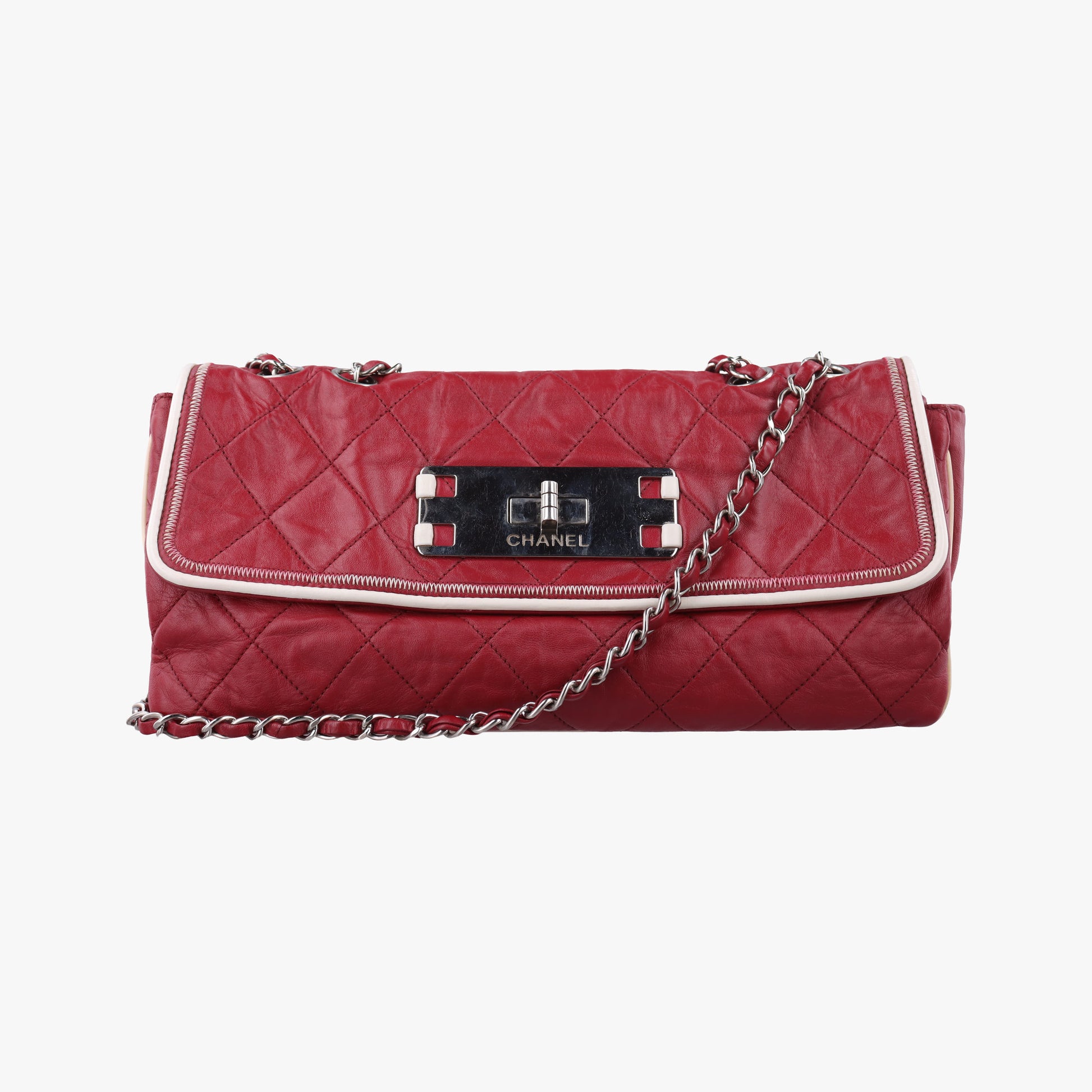 2.55East West Red Leather A37691 121334092.55イースト ウェスト レッド レザー A37691 12133409