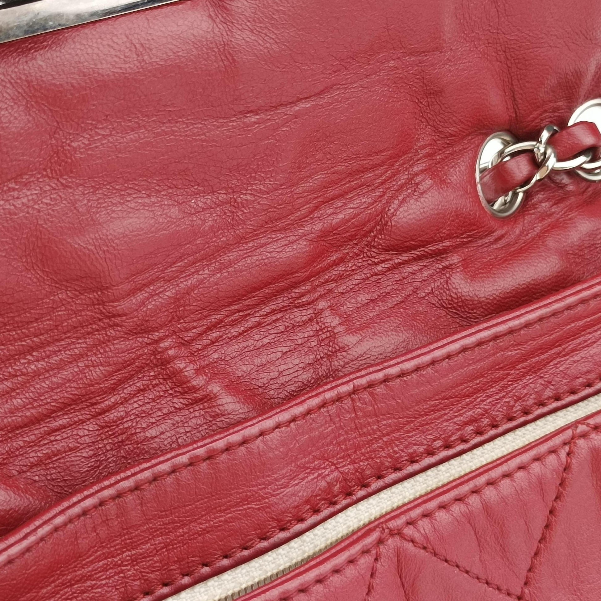 2.55East West Red Leather A37691 121334092.55イースト ウェスト レッド レザー A37691 12133409