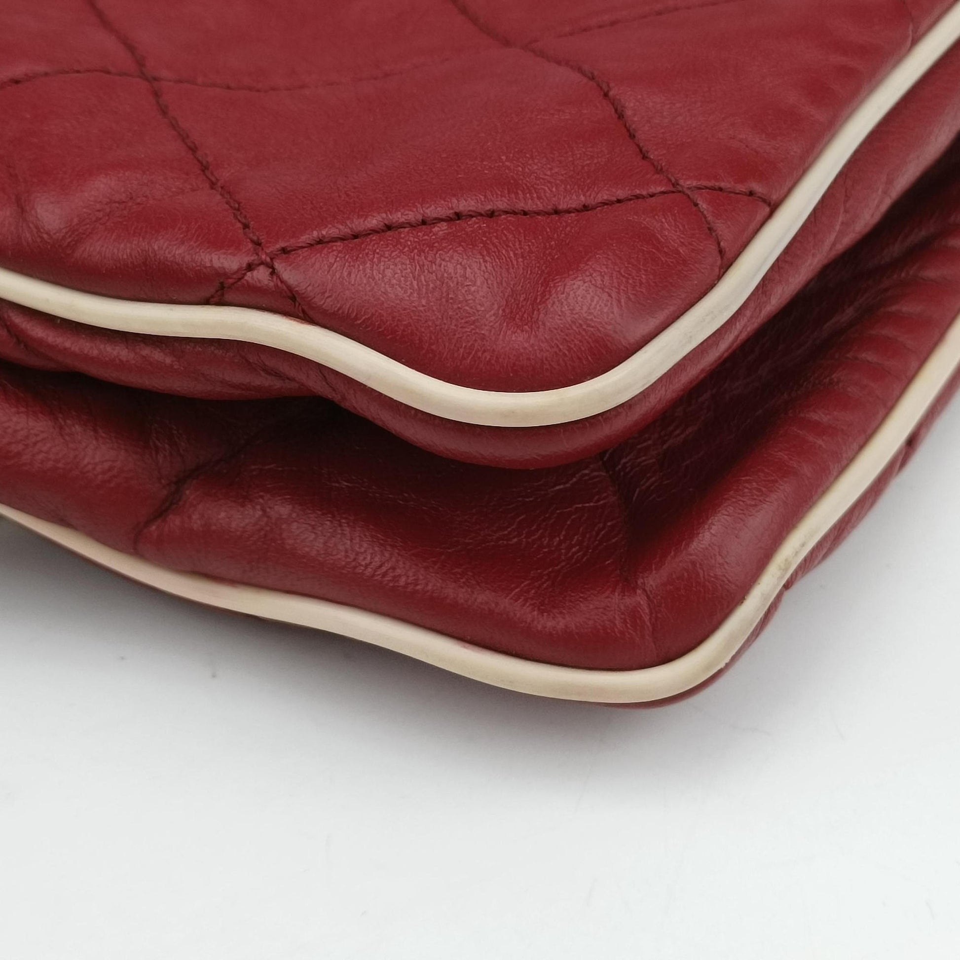2.55East West Red Leather A37691 121334092.55イースト ウェスト レッド レザー A37691 12133409