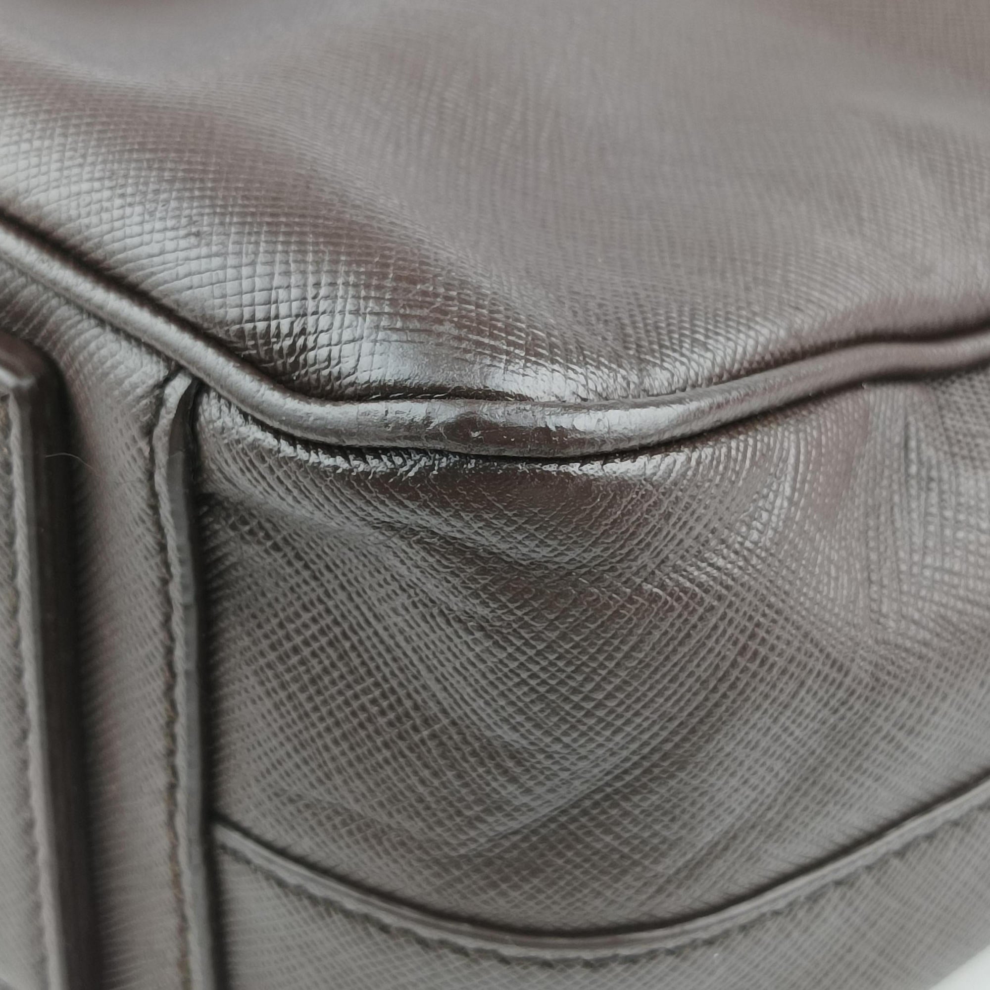 business bag briefcase Brown SAFFIANO Leather 2VE363 7/A 173ビジネスバッグ ブリーフケース ブラウン サフィアーノレザー 2VE363 7/A 173