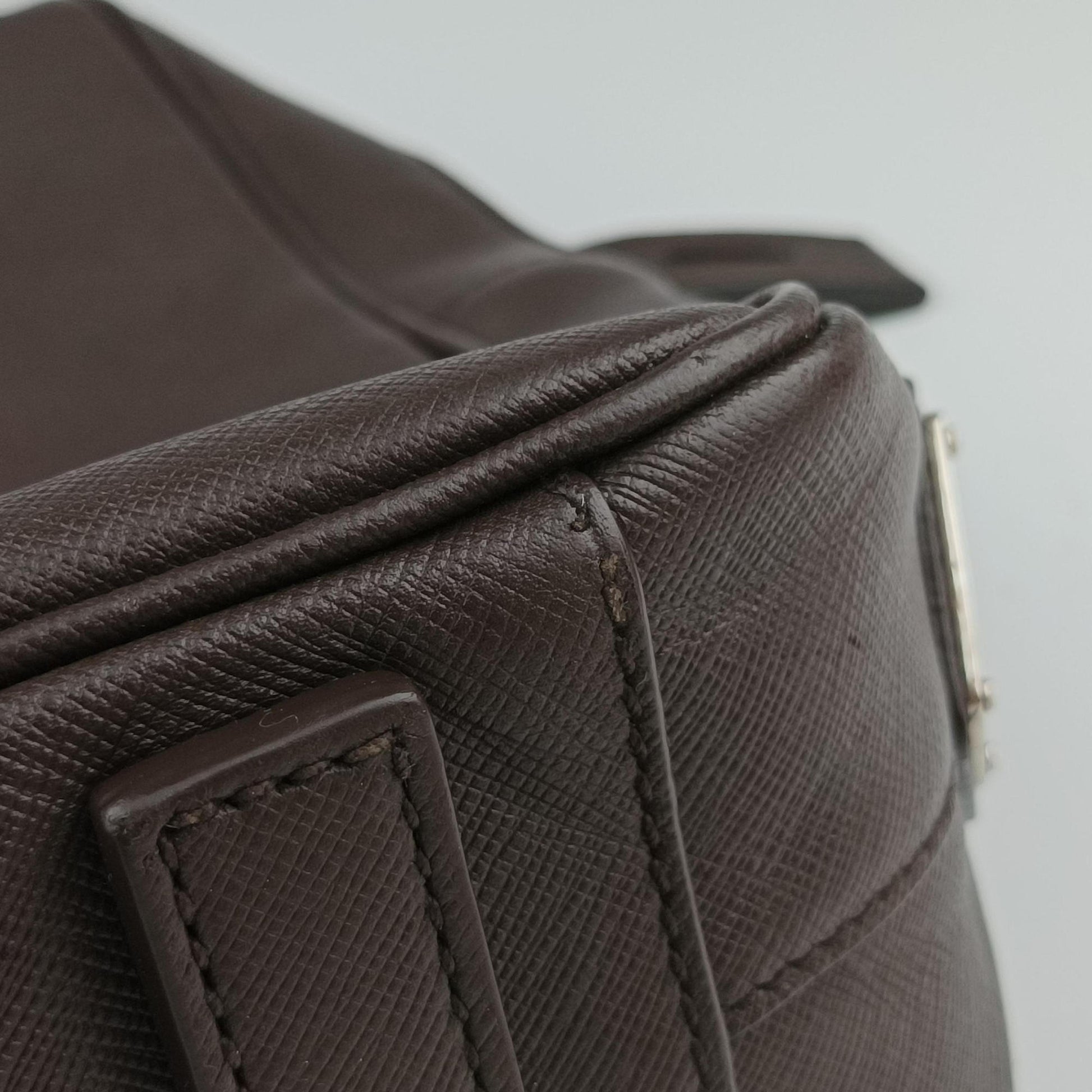business bag briefcase Brown SAFFIANO Leather 2VE363 7/A 173ビジネスバッグ ブリーフケース ブラウン サフィアーノレザー 2VE363 7/A 173
