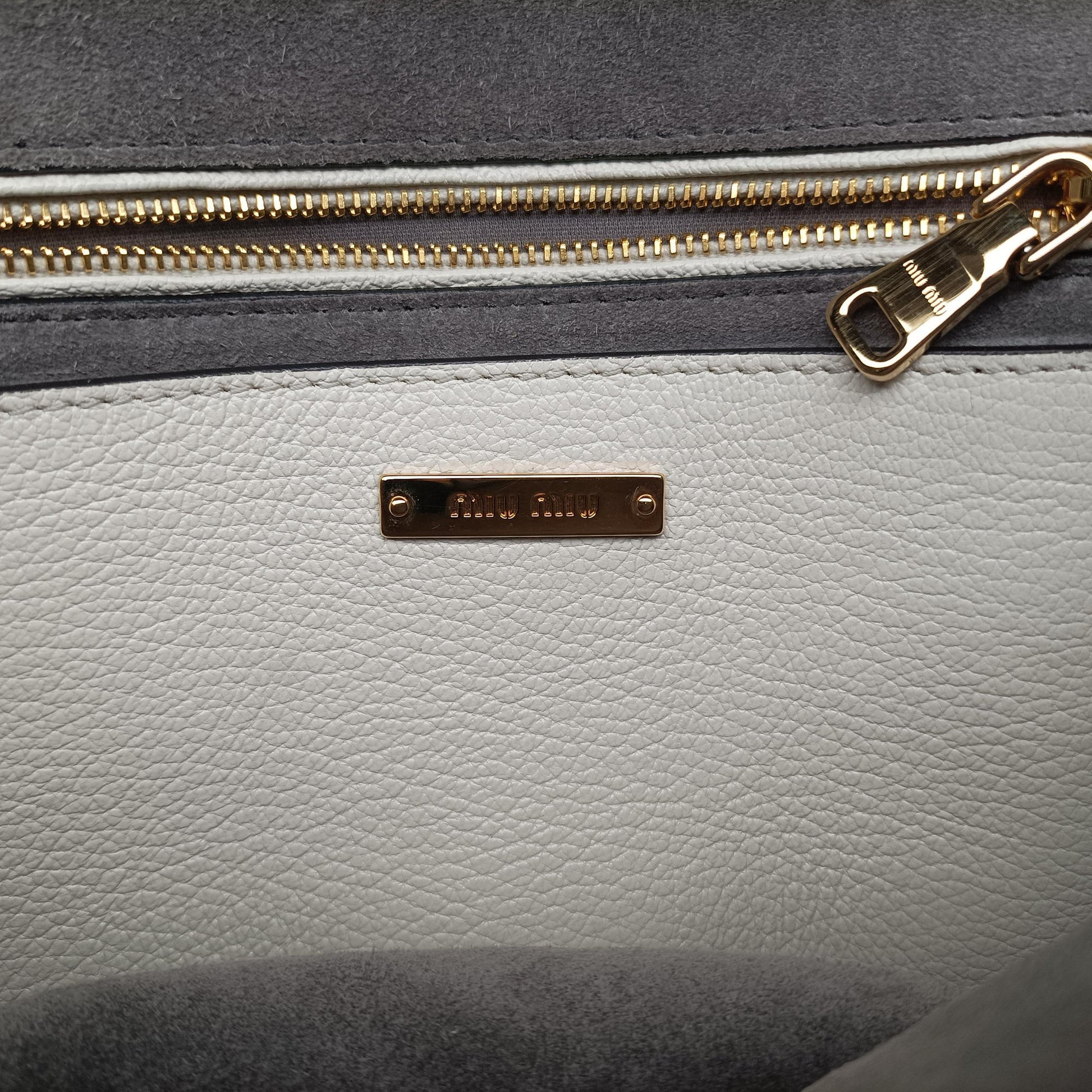 Miu Lady White Leather 37ミュウレディ ホワイト レザー 37