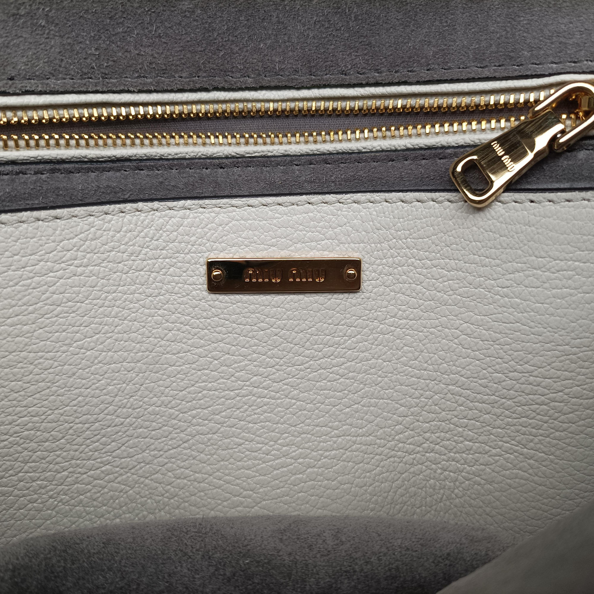 Miu Lady White Leather 37ミュウレディ ホワイト レザー 37
