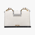 Miu Lady White Leather 37ミュウレディ ホワイト レザー 37