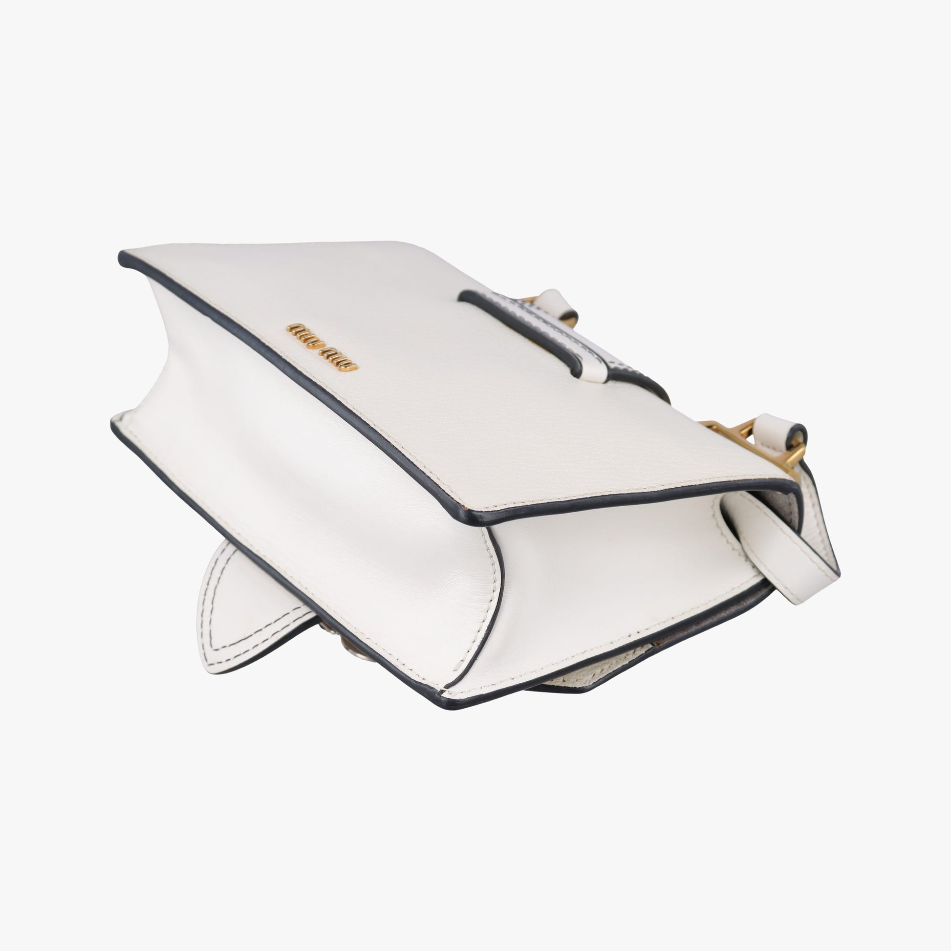 Miu Lady White Leather 37ミュウレディ ホワイト レザー 37