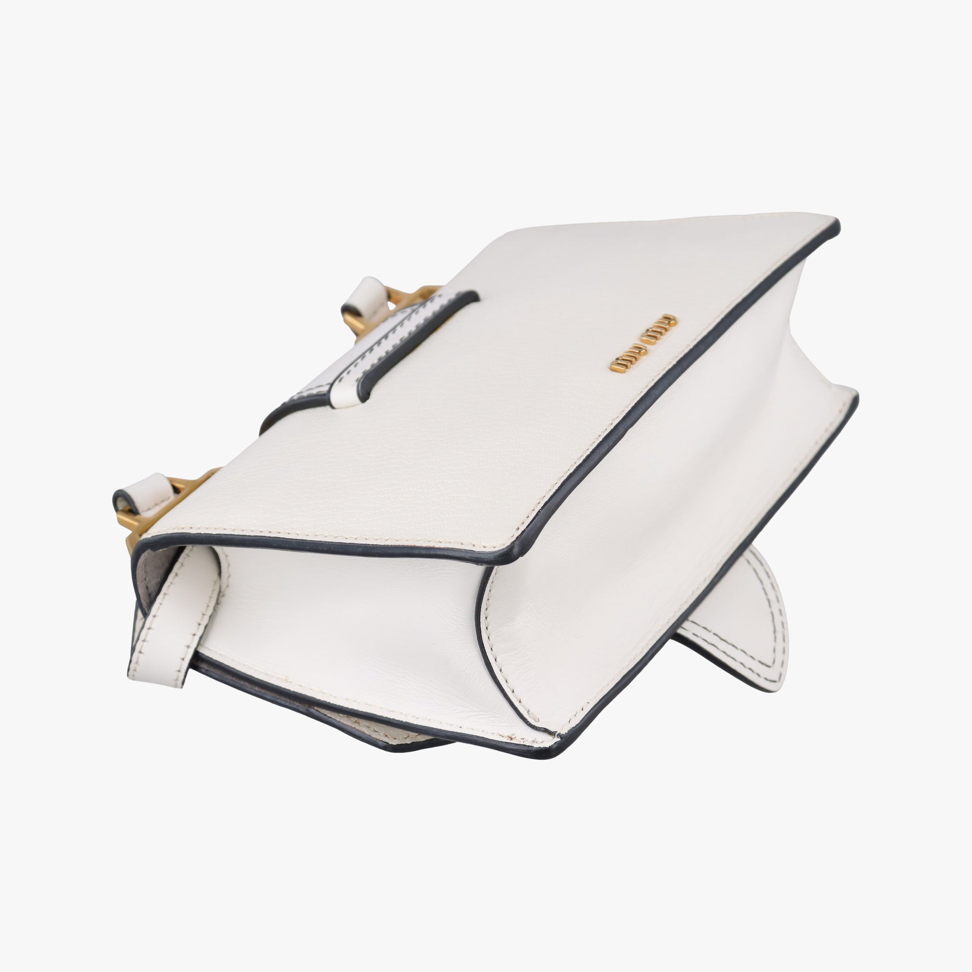 Miu Lady White Leather 37ミュウレディ ホワイト レザー 37