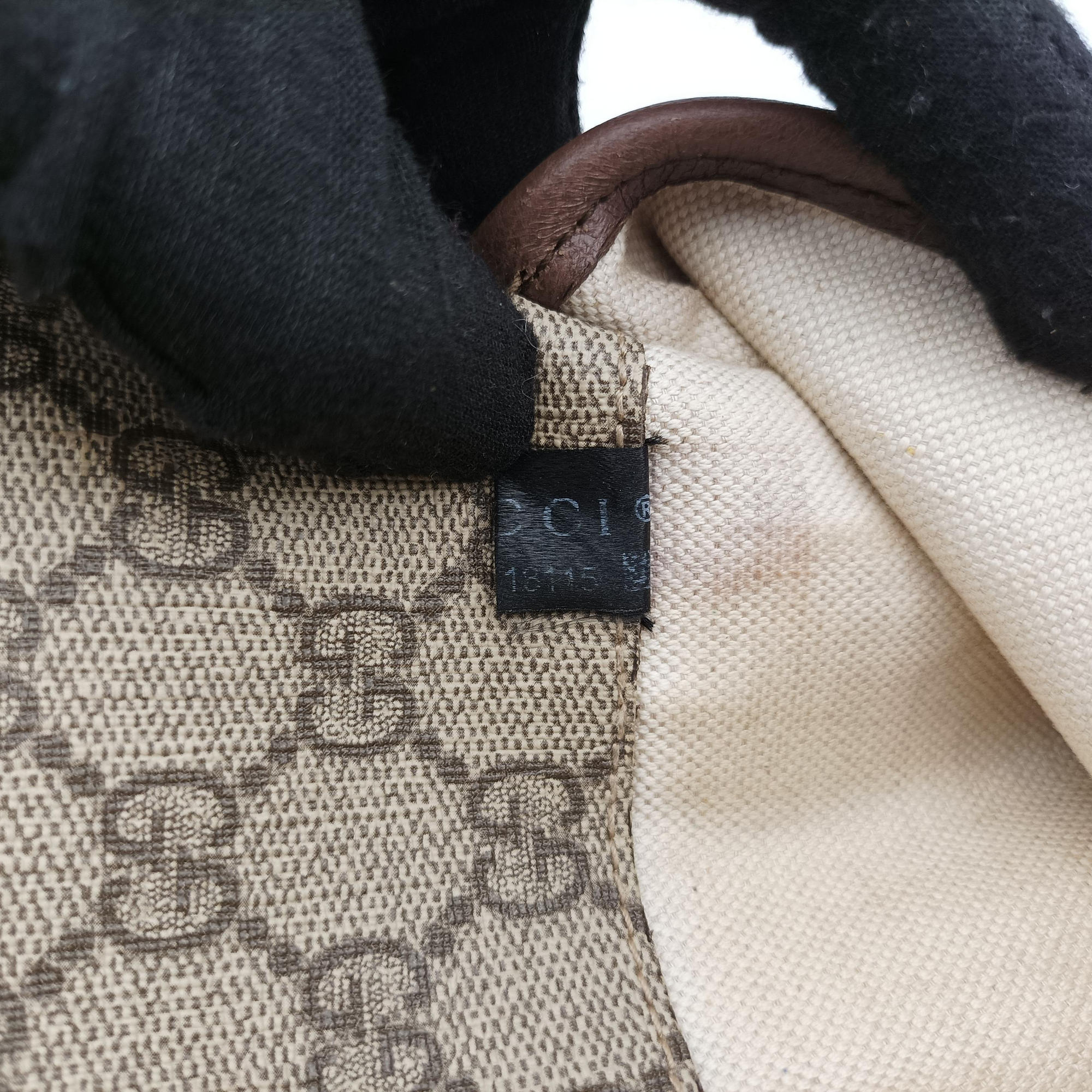 NEO VINTAGE GG Supreme Brown PVC coated canvas×Leather 493930 Lot number unknownネオ ヴィンテージ GGスプリーム ブラウン PVCコーティングキャンバス×レザー 493930 製番不明