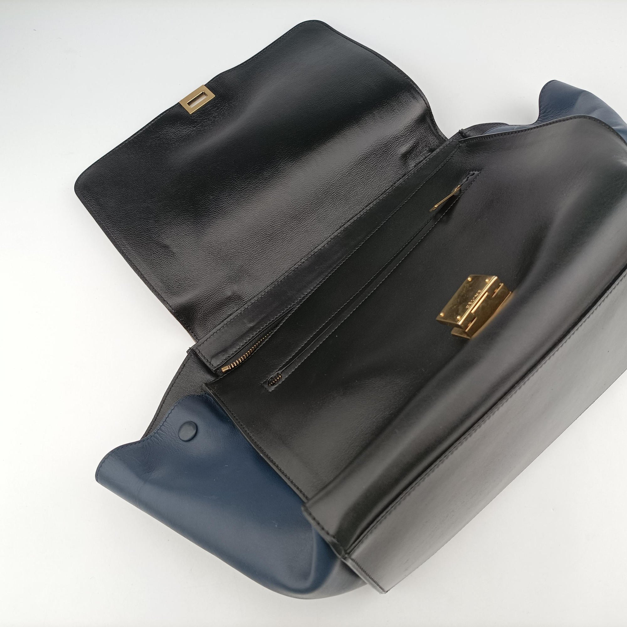 Trapeze Beige×black×blue Suede × leather S-MP-1121トラペーズミディアム ベージュ×ブラック×ブルー スエード×レザー S-MP-1121