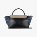 Trapeze Beige×black×blue Suede × leather S-MP-1121トラペーズミディアム ベージュ×ブラック×ブルー スエード×レザー S-MP-1121