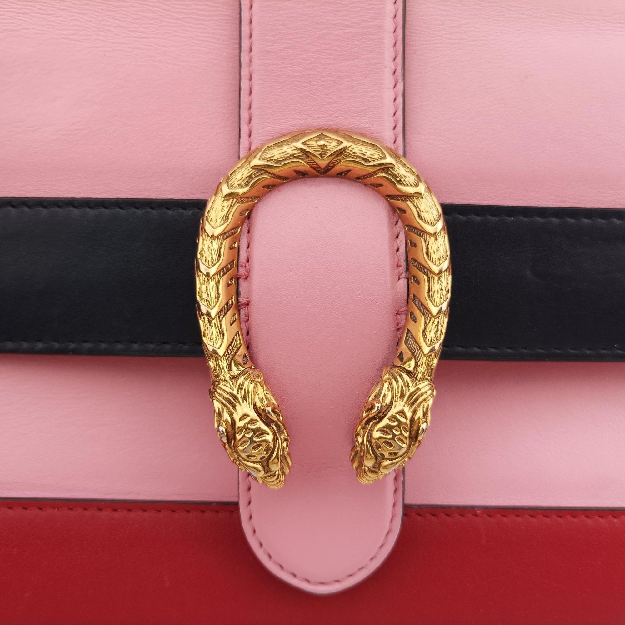 Dionysus Pink×navy×red Leather 448075 E022190560ディオニュソス ピンク×ネイビー×レッド レザー 448075 E022190560