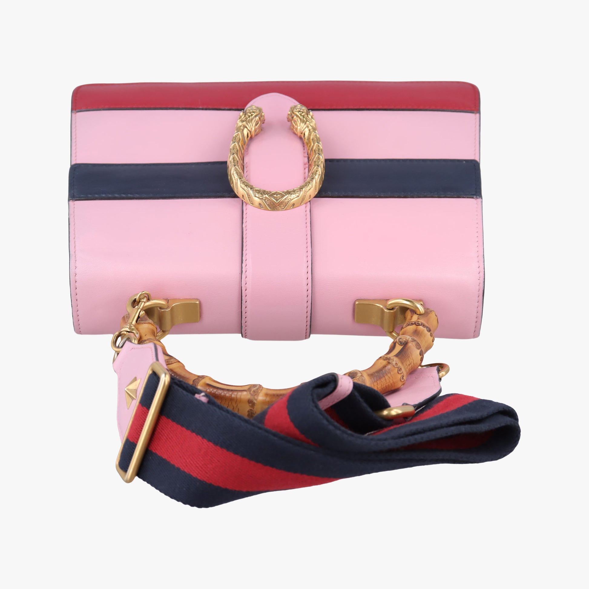 Dionysus Pink×navy×red Leather 448075 E022190560ディオニュソス ピンク×ネイビー×レッド レザー 448075 E022190560