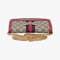 Queen Margaret Beige×Red×Navy PVC coated canvas×leather 476079 クィーンマーガレット ベージュ×レッド×ネイビー PVCコーティングキャンバス×レザー 476079 