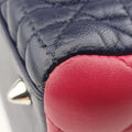 Lady Dior Navy×Pink×Light Blue lambskin 11-MA-1101レディディオール ネイビー×ピンク×ライトブルー ラムスキン 11-MA-1101