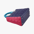Lady Dior Navy×Pink×Light Blue lambskin 11-MA-1101レディディオール ネイビー×ピンク×ライトブルー ラムスキン 11-MA-1101