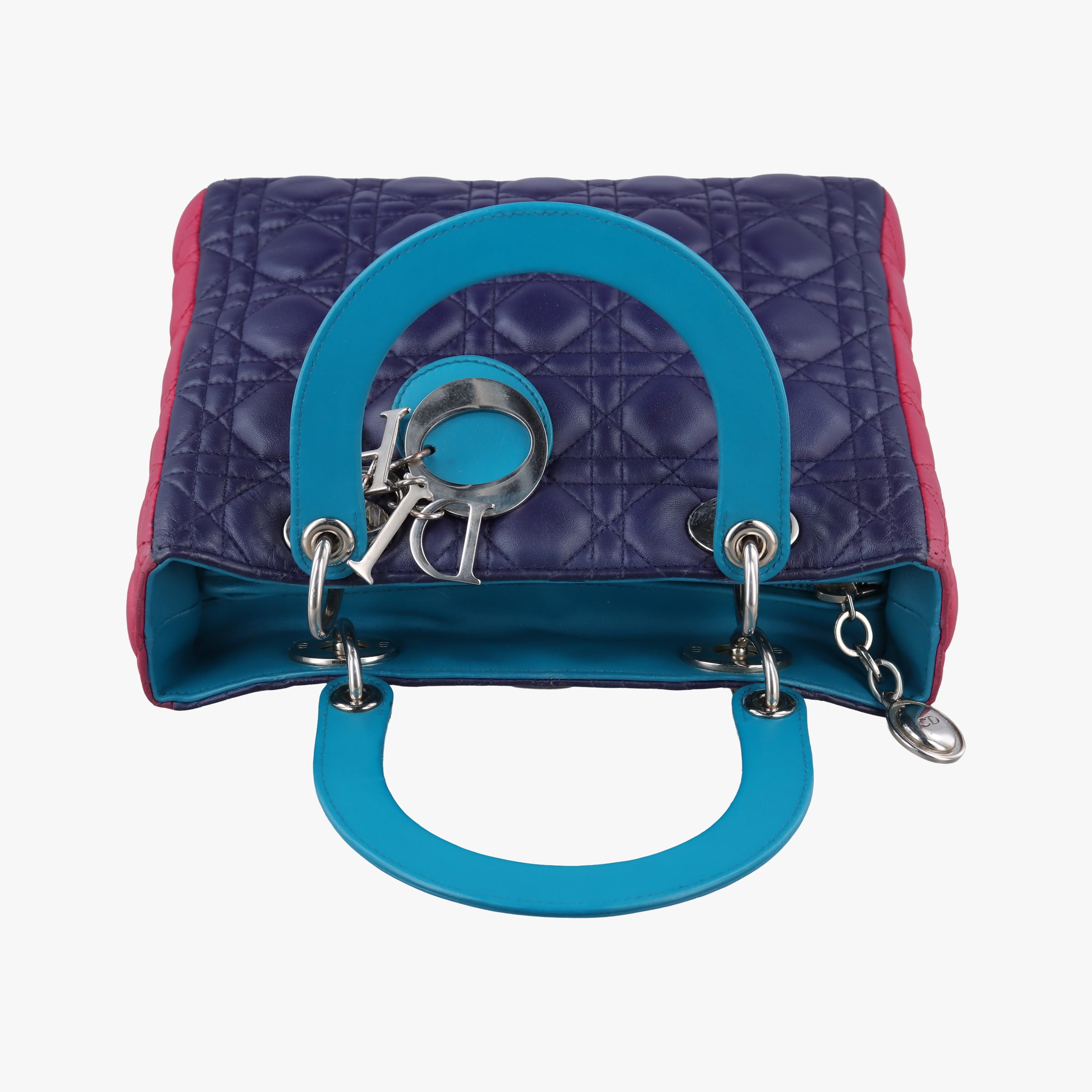 Lady Dior Navy×Pink×Light Blue lambskin 11-MA-1101レディディオール ネイビー×ピンク×ライトブルー ラムスキン 11-MA-1101