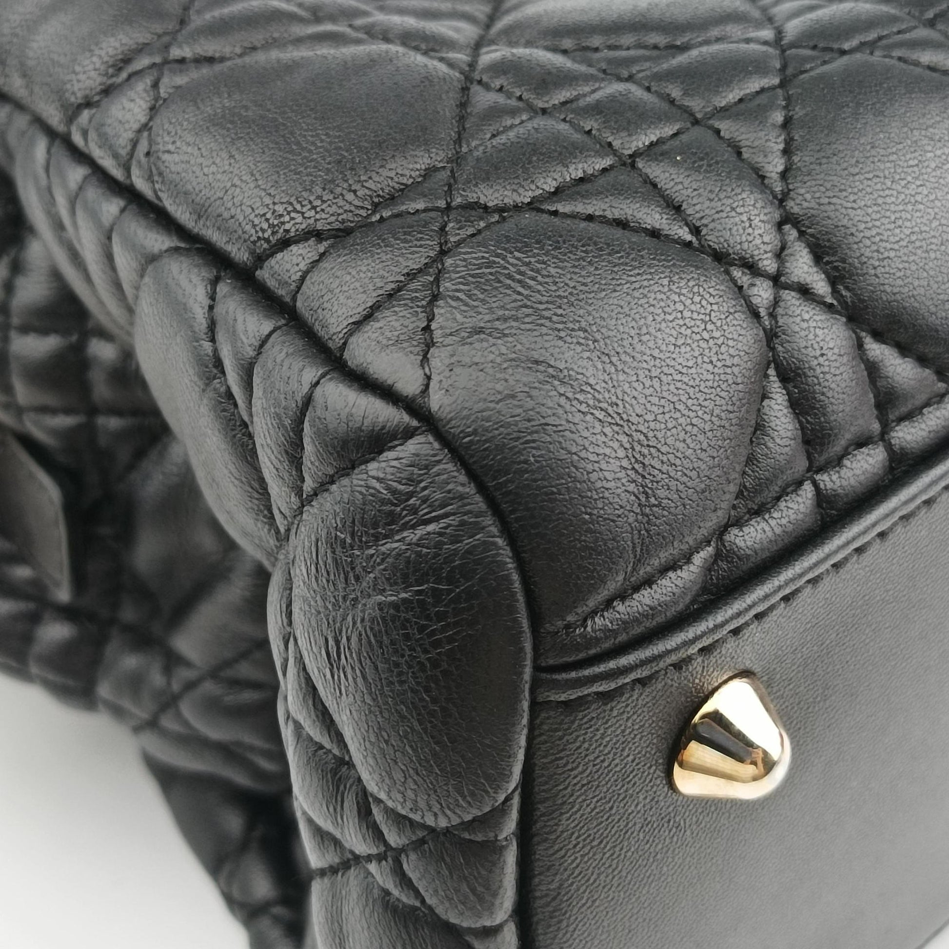 Cannage Dior Soft Shopping Black lambskin 17-BO-0154ディオールソフト ブラック ラムスキン 17-BO-0154
