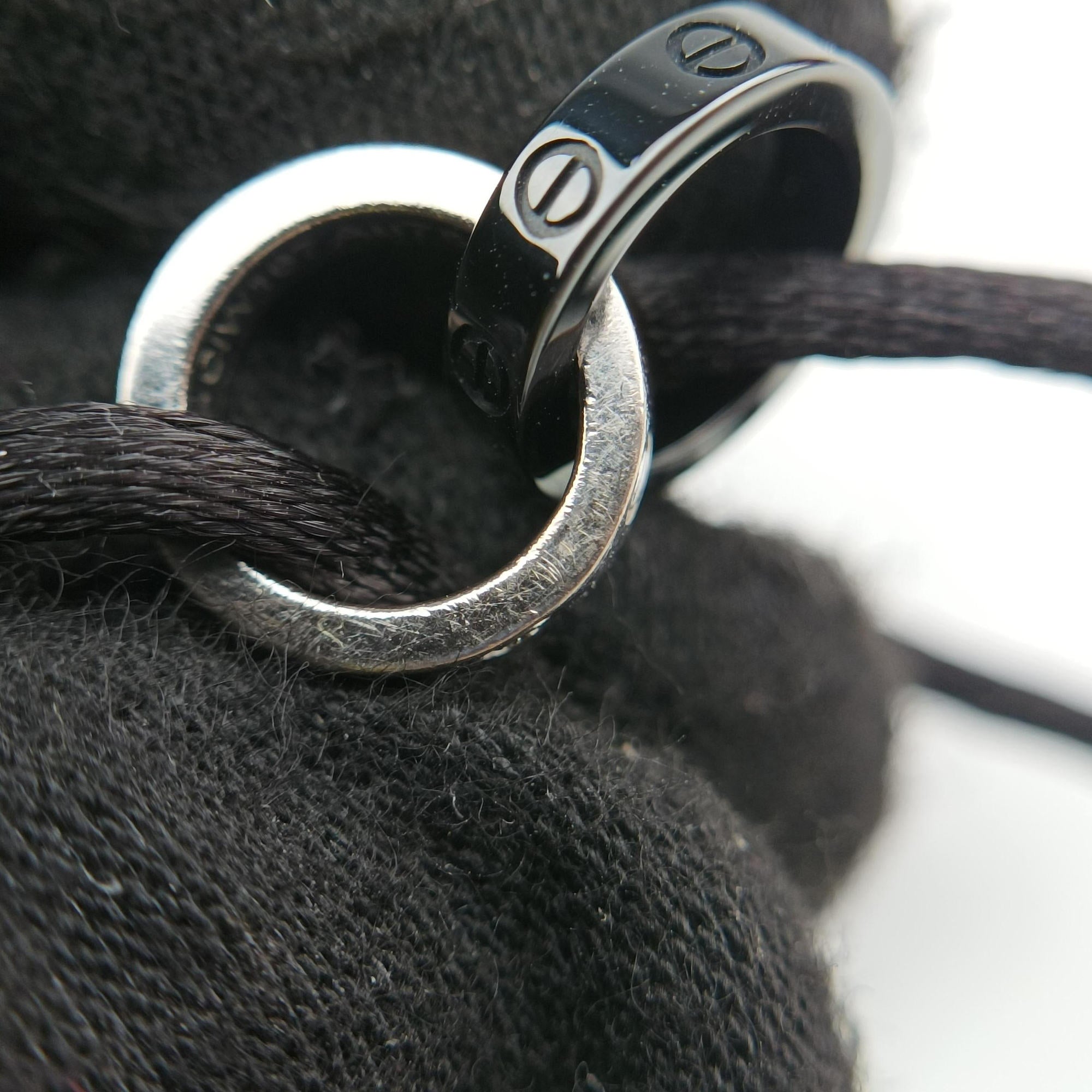 LOVE Cord Silver × Black AU750 B6026005 CIW167ラブコード シルバー × ブラック AU750 B6026005 CIW167