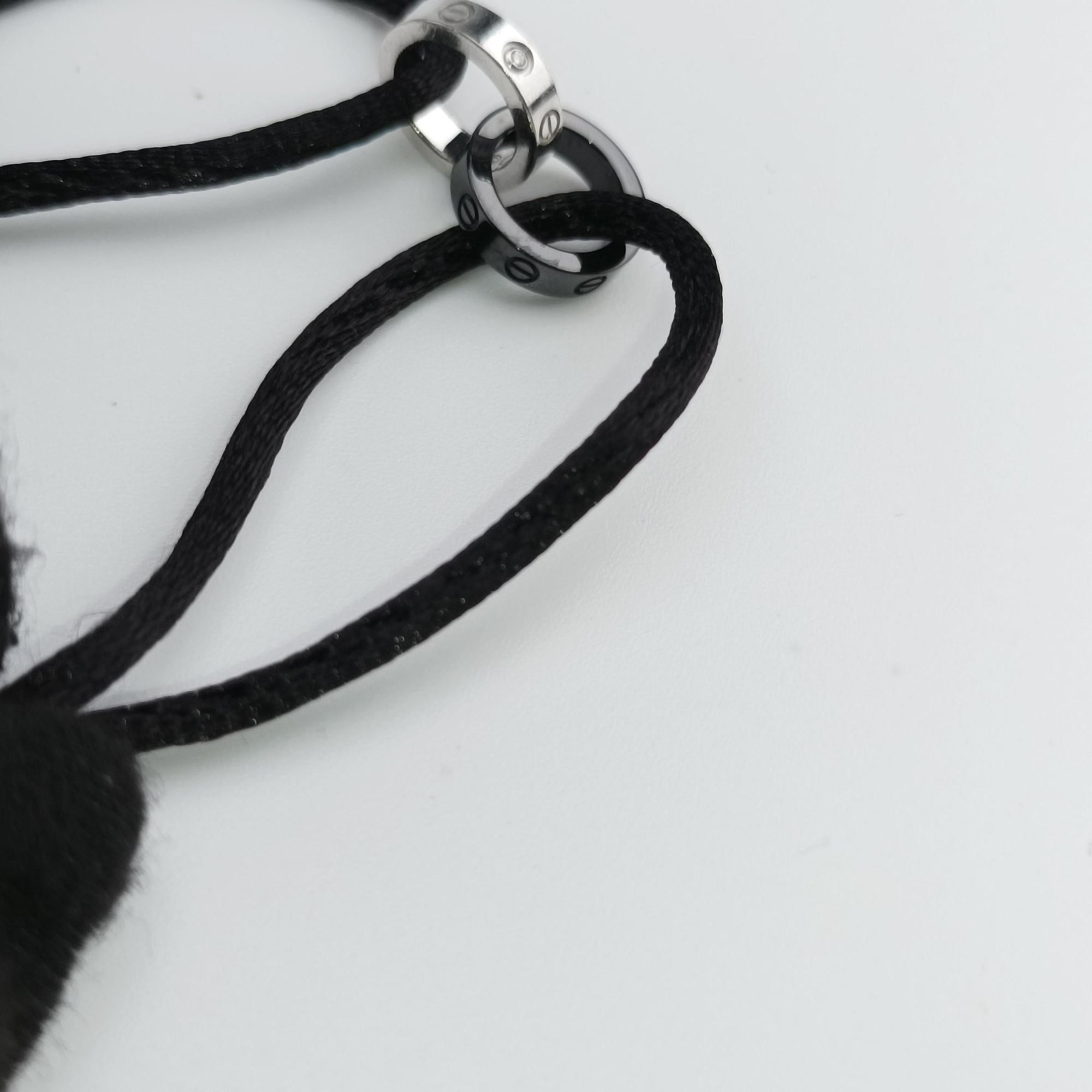 LOVE Cord Silver × Black AU750 B6026005 CIW167ラブコード シルバー × ブラック AU750 B6026005 CIW167