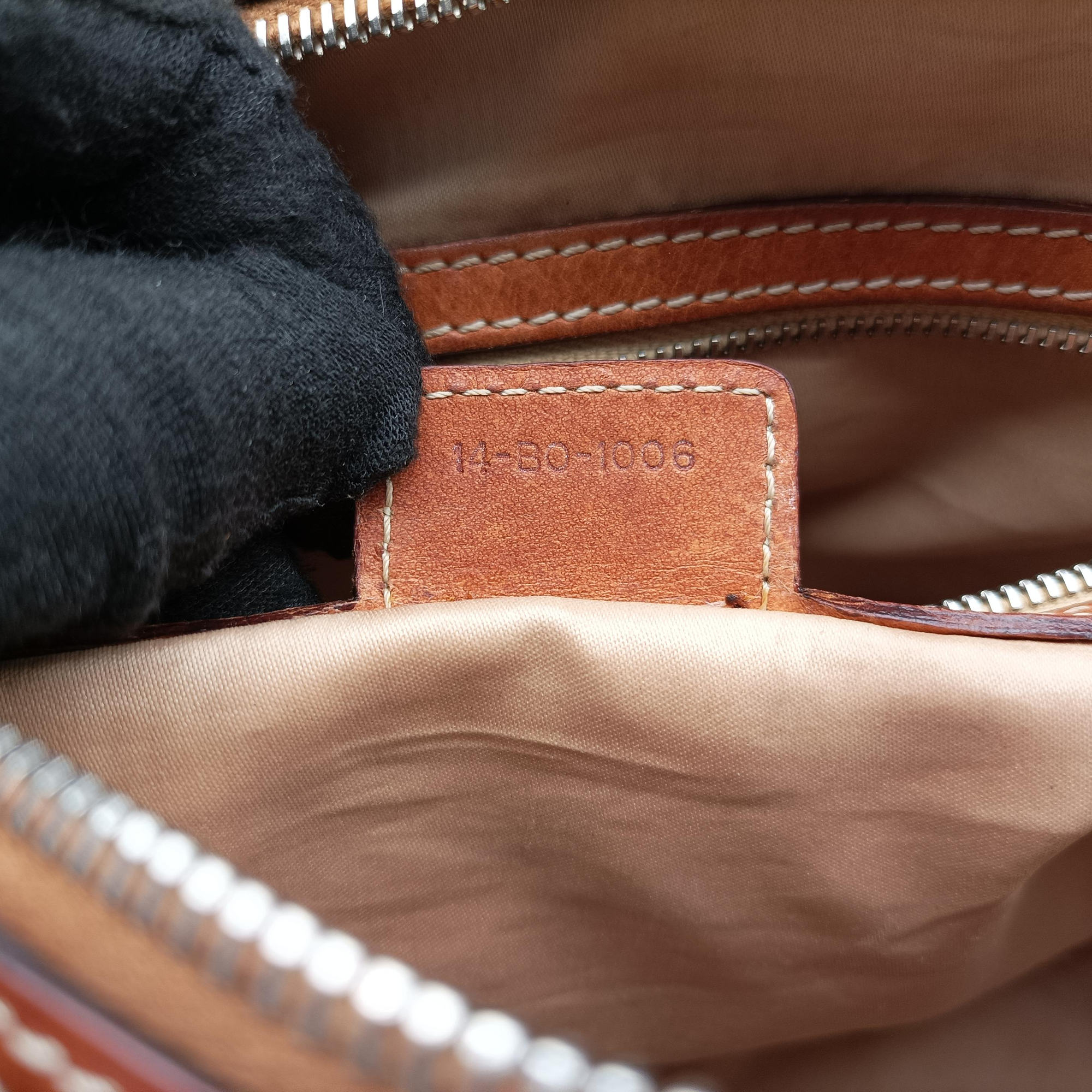 Trotter Romantique  Bow Brown×Multicolour PVC coated canvas×Leather 14-BO-1006ロマンティックトロッター ボウ ブラウン×マルチカラー PVCコーティングキャンバス×レザー 14-BO-1006