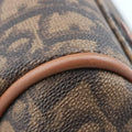 Trotter Romantique  Bow Brown×Multicolour PVC coated canvas×Leather 14-BO-1006ロマンティックトロッター ボウ ブラウン×マルチカラー PVCコーティングキャンバス×レザー 14-BO-1006
